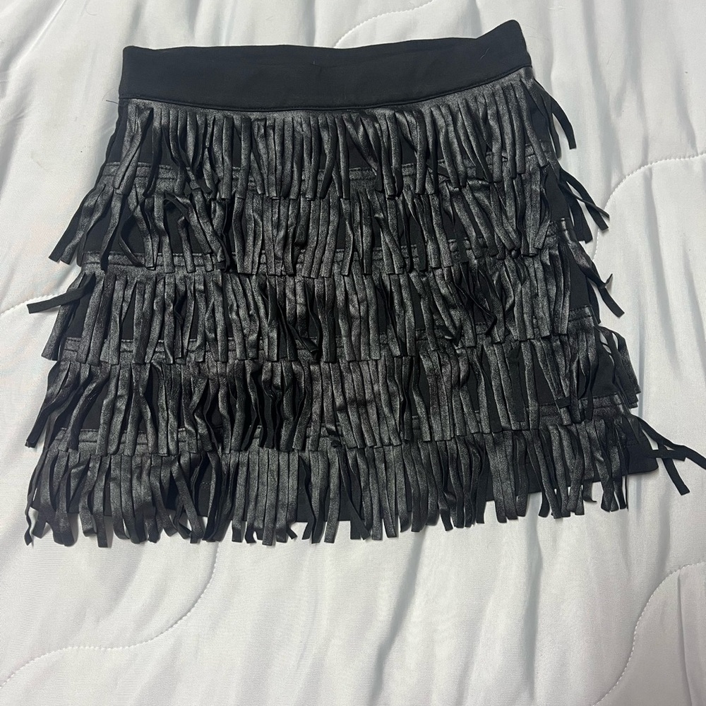 Black Fringe Skirt